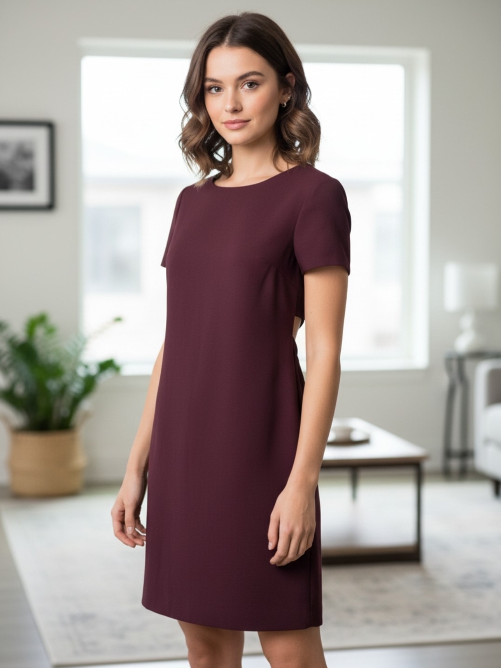 Dynamite Mini Dress in Burgundy